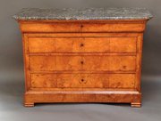 French Honey Elm Commode Chest