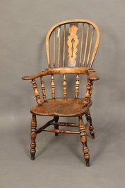 antique furniture one early 19thc elm and ash wi One Early 19thc Elm and Ash Wi
