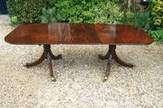 antique furniture mahogany twin pillar dining ta MAHOGANY TWIN PILLAR DINING TA