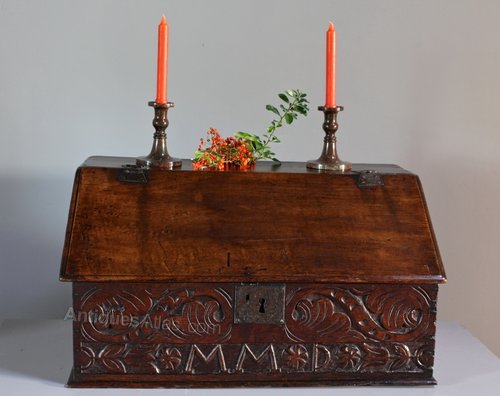 17th Century Oak Bible Box. T755