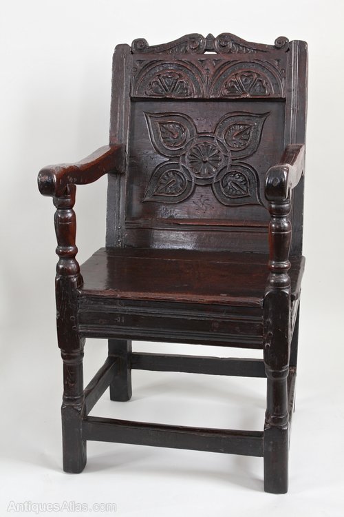 17th Century Oak Wainscot Chair. U867