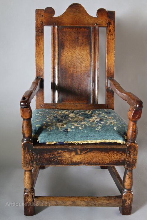 18th Century Oak Country Wainscot Armchair. V88
