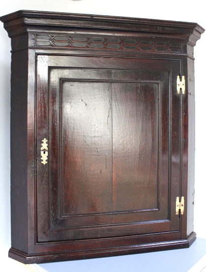 18th Oak Corner Cupboard.