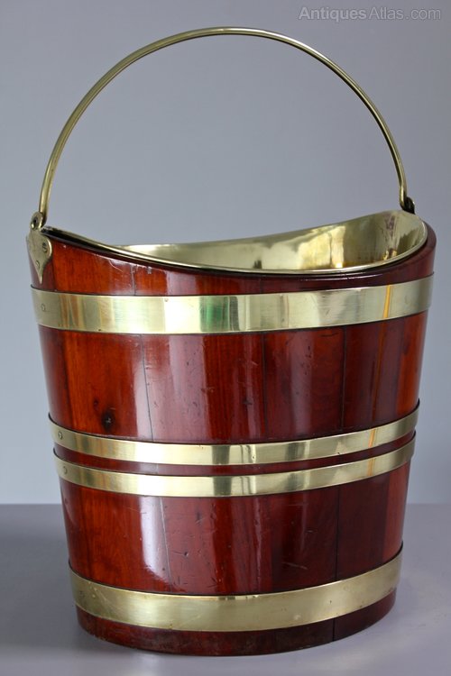 Antique Mahogany Dutch Tea Bucket. T951
