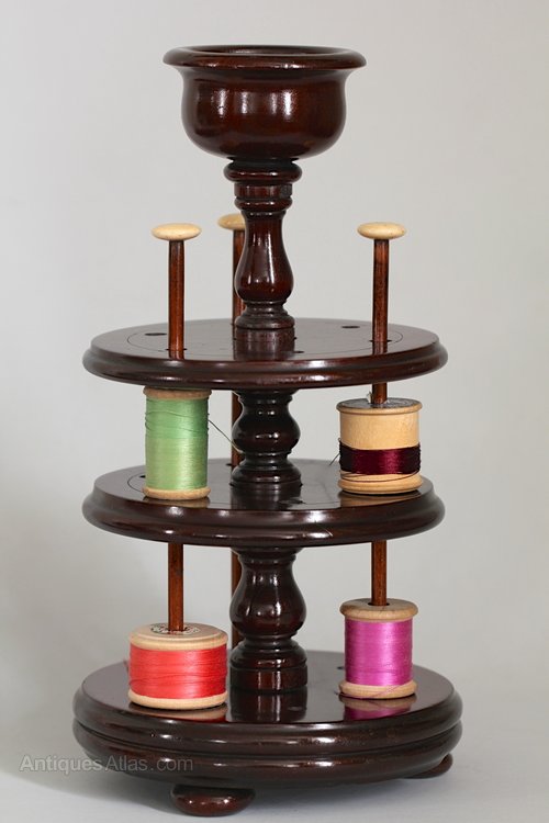 19th Century Mahogany Cotton Reel Stand. S191