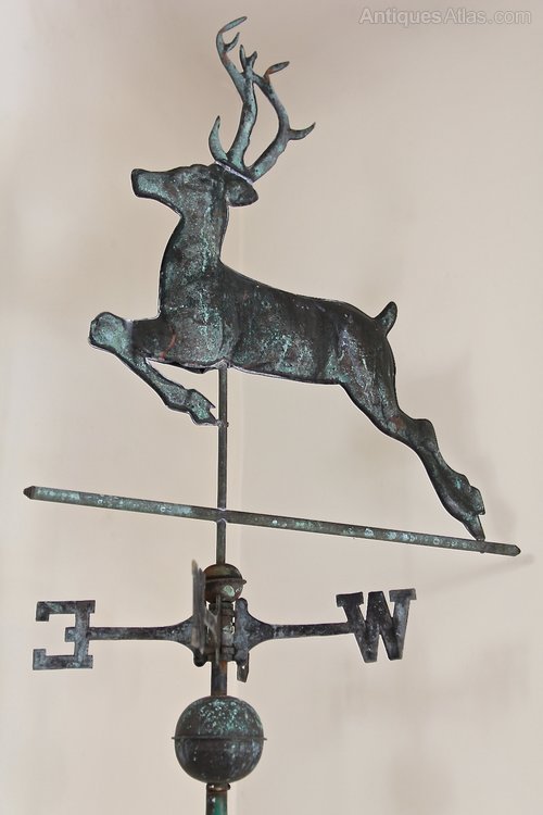 Antique Deer Copper Weathervane. U967