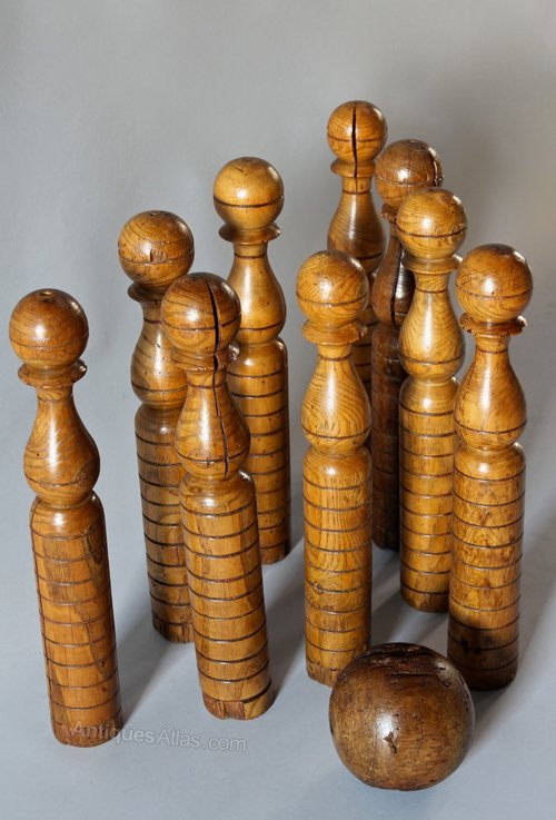 Antique Game of Skittles Ninepins. U822