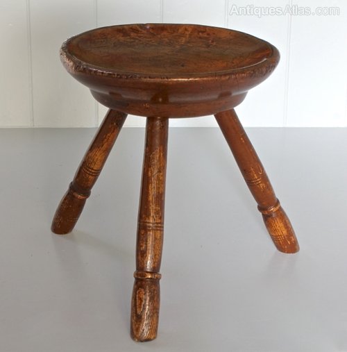 Antique Welsh Milking Stool. U516