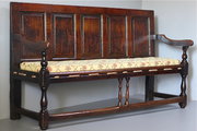 antique furniture early 18th century oak settle Early 18th Century Oak Settle