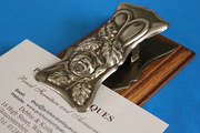 Edwardian Brass and Oak Letter
