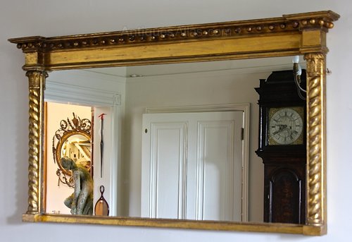 Early 19th Gilt Landscape Overmantel Mirror. U825