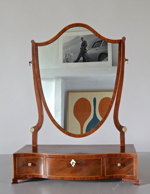 Georgian Serpentine Front Toilet Mirror V103