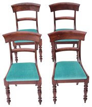 antique furniture set 4 victorian 19c mahogany b Set 4 Victorian 19C mahogany b