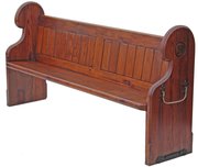 antique furniture victorian 19c pitch pine churc Victorian 19C pitch pine churc