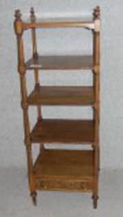 Walnut Whatnot  slim Bookcase