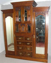 carved walnut wardrobe