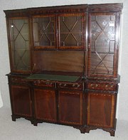 mahogany bookcase drinks cabin