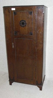 oak 1 door hall wardrobe