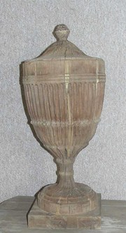 solid pine urn