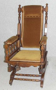 walnut boston rocker