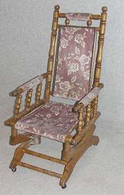 walnut rocking chair