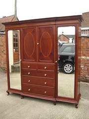 Inlaid MAHOGANY breakfront war