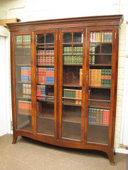 Large MAHOGANY library bookcas