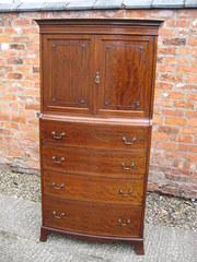 Mahogany linen press