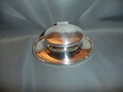 antique silver silver oval capstan inkwell Silver Oval Capstan Inkwell