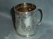 antique silver victorian silver christening m Victorian Silver Christening M