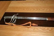Sword with leather scabard