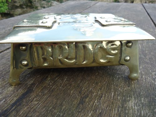 Arts & Crafts Brass Bridge Box