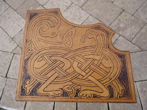 Arts & Crafts Celtic Knot book stand with words