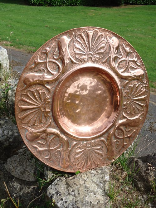 Arts & Crafts Copper Charger - Newlyn