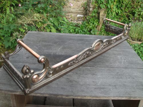 Arts & Crafts Copper & Iron Fender.