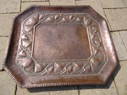 Arts & Crafts John Pearson copper tray