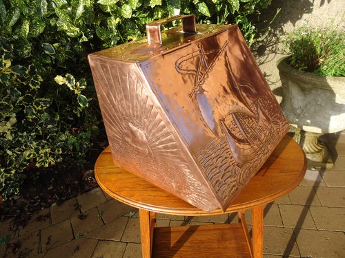Arts & Crafts Newlyn School coalbox