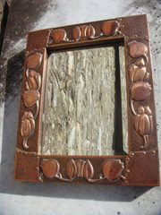 Arts & Crafts Pool of Hayle copper mirror