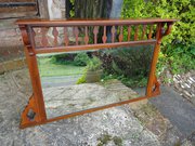 Arts & Crafts Walnut Overmantle