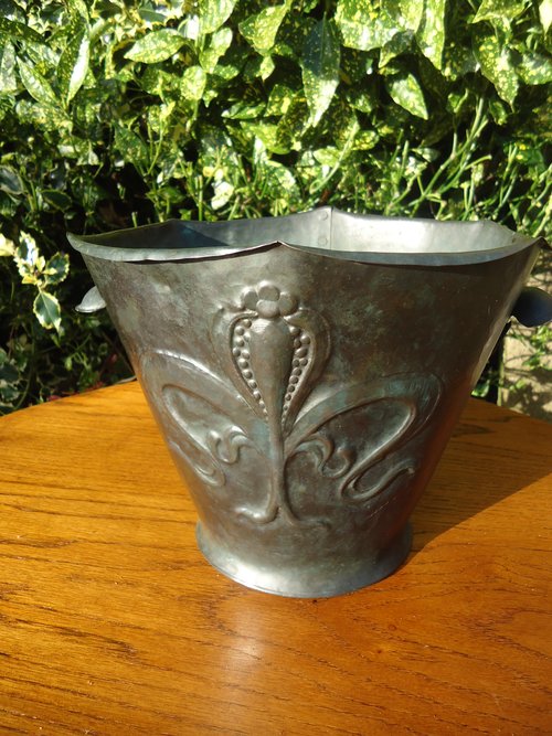 Arts & Crafts William Soutter pewter jardiniere