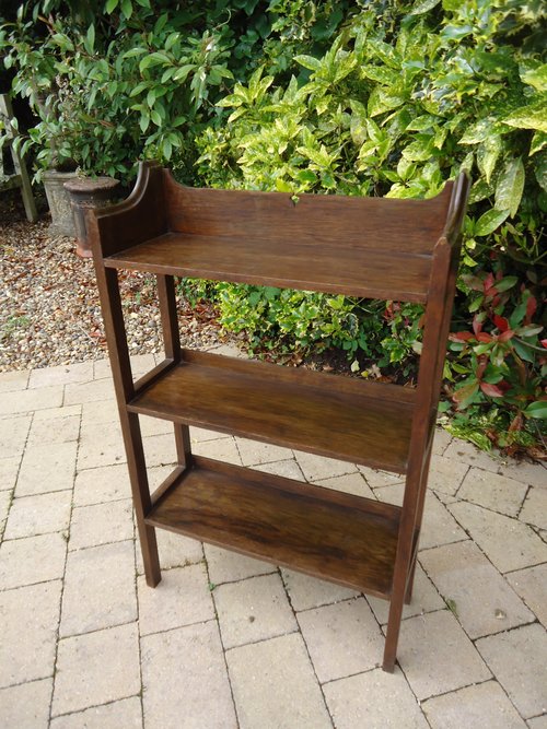 Arts & Crafts Heals oak book shelves