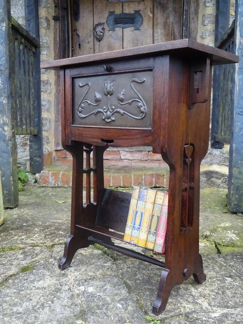 Arts & Crafts cabinet with bookstand