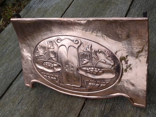 Arts & Crafts copper fire canopy - hood