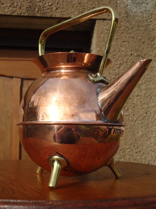Arts & Crafts copper kettle. Dresser