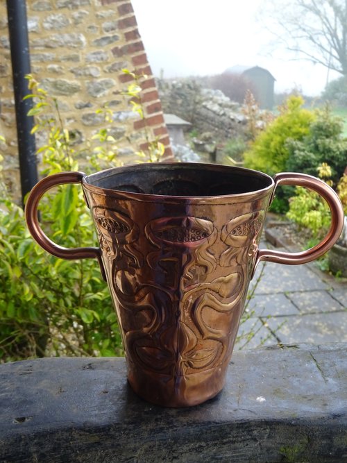 Arts & Crafts copper vase - Yattendon