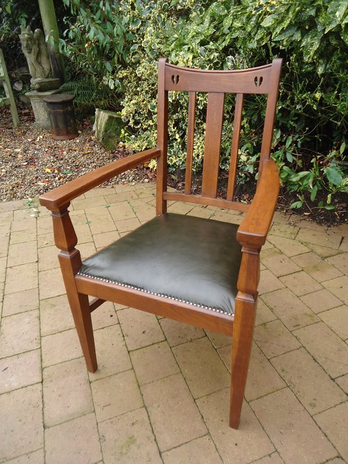 Arts & Crafts oak chair. E.A. Taylor