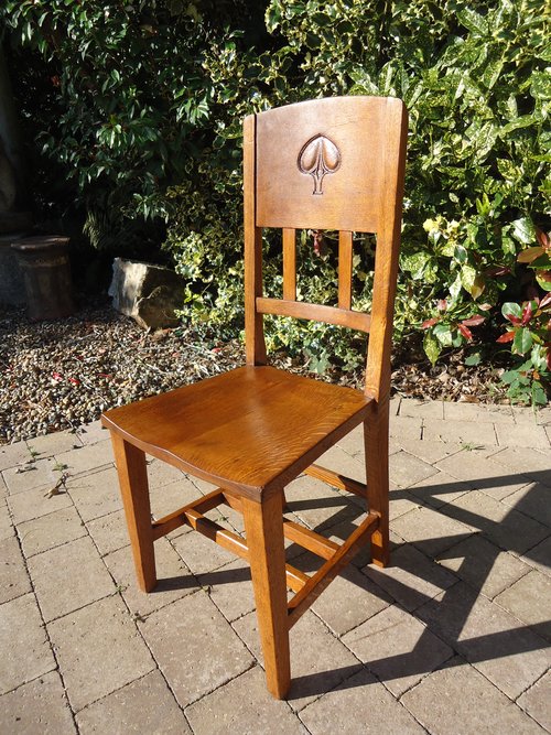 Arts & Crafts oak chair, W.J. Neatby
