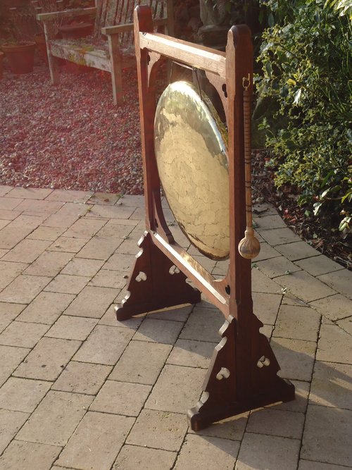 Arts & Crafts oak gong - Liberty