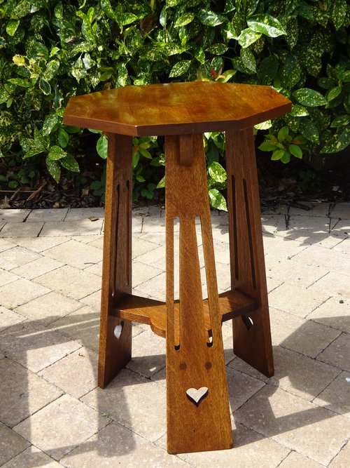 Arts & Crafts oak lamp table - Liberty