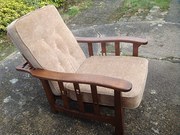 antique furniture arts crafts oak reclining cha Arts Crafts oak reclining cha